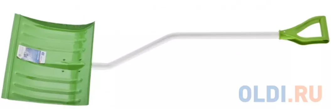 Лопата снеговая стальная, 430 х 370 мм, металл. эргономичный черенок Россия// Сибртех