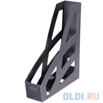 Лоток для бумаг ЛИДЕР, вертикальный, черный, 7 см. ЛТ122