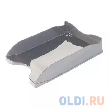 Лоток для бумаг СТАММ ЛЮКС, горизонтальный, серый ЛТ64