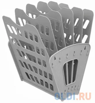 Лоток для бумаг, вертикально-горизонтальный, шестисекционный, серый
