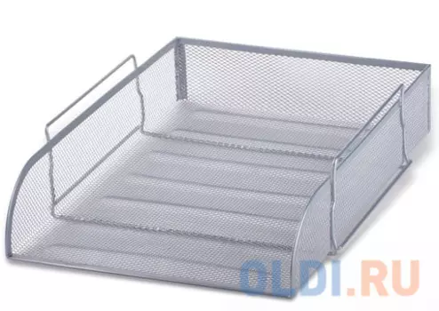 Лоток горизонтальный для бумаг BRAUBERG "Germanium", металлический, 77х337х260 мм, серебристый, 231955