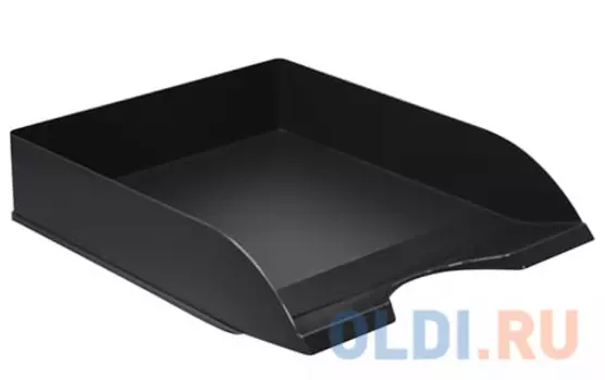 Лоток горизонтальный для бумаг СТАММ "Дельта", черный, ЛТ651