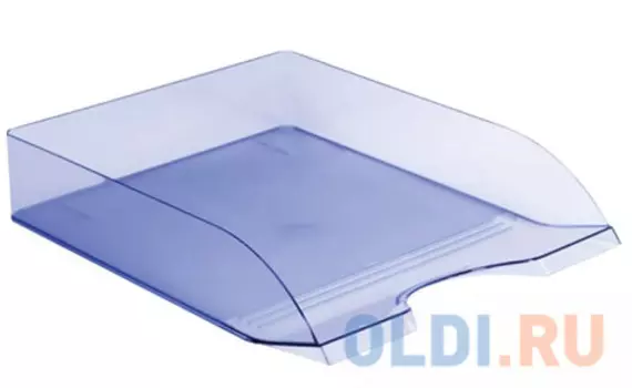 Лоток горизонтальный для бумаг СТАММ "Дельта", тонированный голубой, ЛТ654