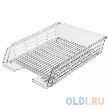 Лоток горизонтальный с пазами, прозрачный ЛТ77