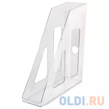 Лоток вертикальный для бумаг СТАММ "Актив", ширина 70 мм, прозрачный, ЛТ512