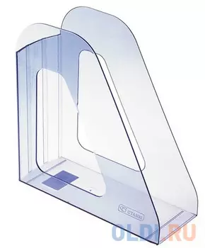 Лоток вертикальный для бумаг СТАММ "Фаворит", ширина 90 мм, тонированный голубой, ЛТ702