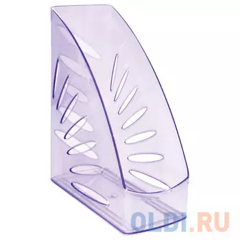 Лоток вертикальный для бумаг СТАММ "Тропик", ширина 110 мм, тонированный фиолетовый, ЛТ362