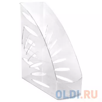 Лоток вертикальный для бумаг СТАММ "Тропик", ширина 110 мм, прозрачный, ЛТ352