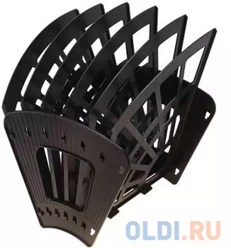 Лоток вертикальный Стамм ЛТ416 Веер Эконом 5отд. A4 330x340x265мм черный полистирол