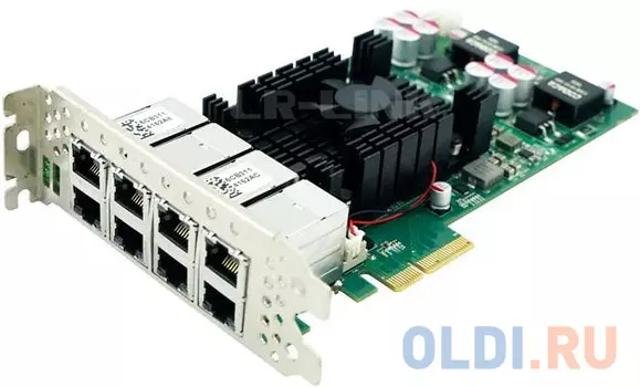 LRES2008PT PCIe 2.1 x4, Intel i350, 8*RJ45 1G NIC Card, Dual Slot (302359)