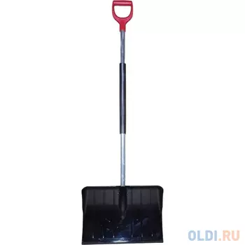 LWI Лопата снеговая скрепер поликарбонат "Богатырь" Premium с длинным черенком 520x375мм (черная) LWI-Л22