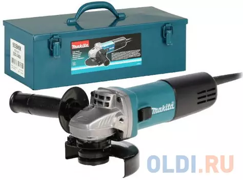 Makita 9558HNK6 Угловая шлифовальная машина [9558HNK6] { ф125мм,840Вт,11000об\\м,1.6кг,пласт.чем }