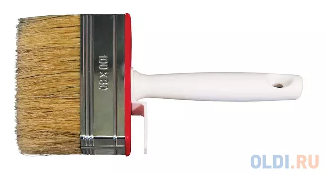 МАКЛОВИЦА 30 Х 100 ММ (6/240) НАТУР.ЩЕТИНА, ПЛАСТ.РУЧКА "KRAFOR"