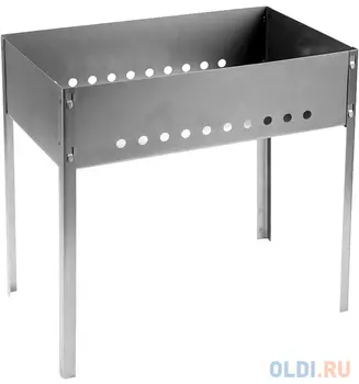 Мангал GRINDA "BARBECUE", нержавеющая сталь, толщина 1,5мм, 500х300х500мм [427784]