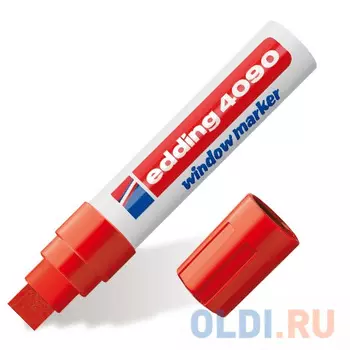 Маркер для окон и стекла EDDING 4090, 4-15 мм, смываемый, на меловой основе, красный, Е-4090/2