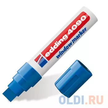 Маркер для окон и стекла EDDING 4090, 4-15 мм, смываемый, на меловой основе, синий, Е-4090/3