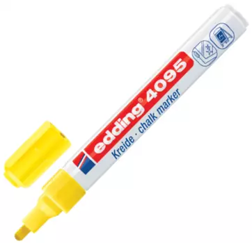 Маркер для окон и стекла Edding Маркер стираемый для окон, стекла и досок 2-3 мм желтый