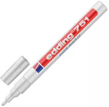 Маркер-краска лаковый Edding 751 Маркер-краска лаковый 1-2 мм белый