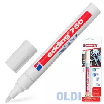 Маркер-краска лаковый Edding Е750/49 2-4 мм белый