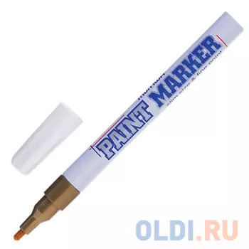 Маркер-краска лаковый MUNHWA "Slim" SPM-07 2 мм золотистый