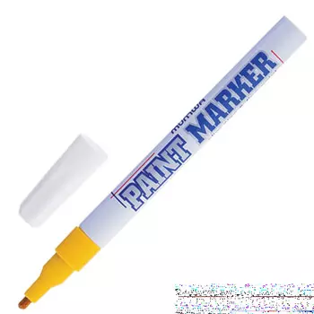 Маркер-краска лаковый MUNHWA "Slim" SPM-08 2 мм желтый