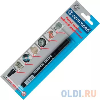 Маркер лаковый Centropen 9211/Ч 0.7 мм черный