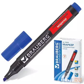Маркер перманентный BRAUBERG 150470 1-5 мм синий