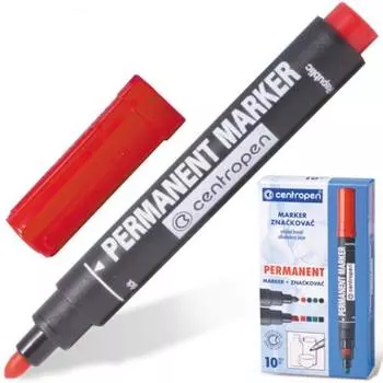 Маркер перманентный Centropen 8566,8866/1 2.5 мм красный 150062