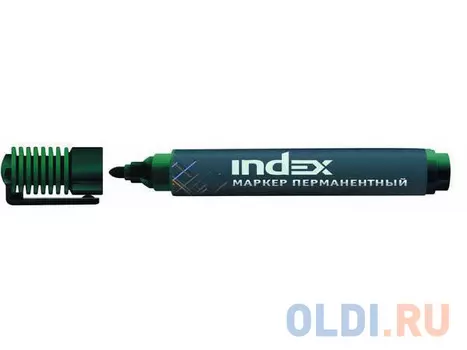 Маркер перманентный Index IMP555/GN 1 мм зеленый IMP555/GN