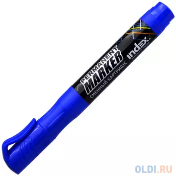 Маркер перманентный Index IMPR600/BU 2 мм синий IMPR600/BU