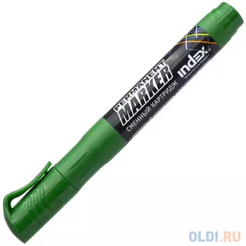 Маркер перманентный Index IMPR600/GN 2 мм зеленый IMPR600/GN
