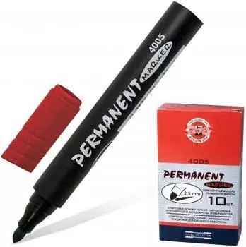 Маркер перманентный Koh-i-Noor 7740050801KSRU 2/2.5 мм красный