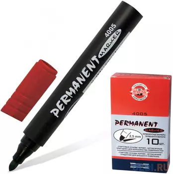 Маркер перманентный Koh-i-Noor 7740050801KSRU 2/2.5 мм красный