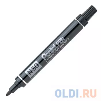 Маркер перманентный (нестираемый) PENTEL "Pen", ЧЕРНЫЙ, круглый наконечник, 4,3 мм, N50-A