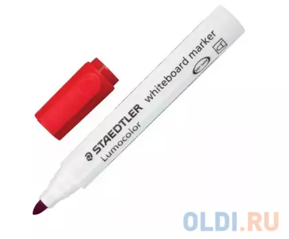 Маркер перманентный Staedtler "Lumocolor" 2 мм красный
