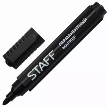 Маркер перманентный STAFF Маркер перманентный (нестираемый) 2.5 мм черный