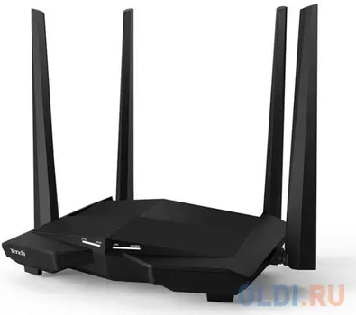 Маршрутизатор Tenda AC10U 802.11abgnac 867Mbps 5 ГГц 2.4 ГГц 3xLAN LAN USB черный