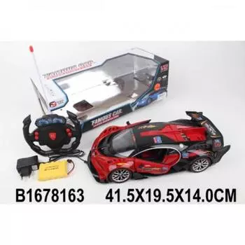 Машина р/у на аккум. со светом, открыв. двери, цвет в ассорт. 699-214 в кор. в кор.2*12шт