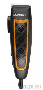 Машинка для стрижки Scarlett SC-HC63C18 черный/оранжевый 15Вт (насадок в компл:4шт)