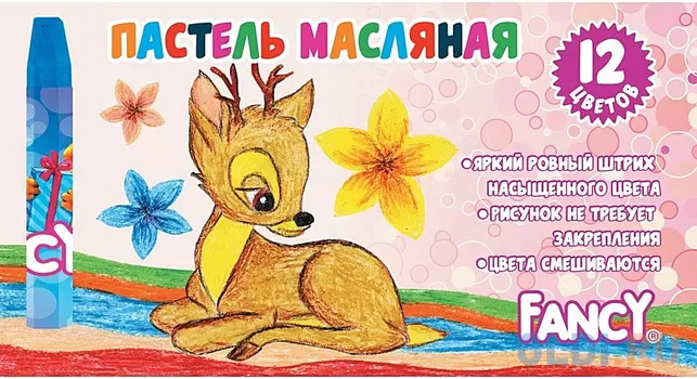 Масляные карандаши Action! Fancy 12 штук 12 цветов от 3 лет FOP200-12
