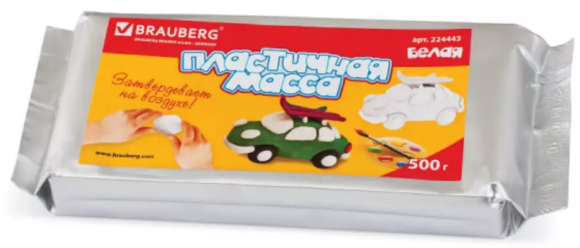Масса для лепки BRAUBERG отвердевающая 1 цвет 224443