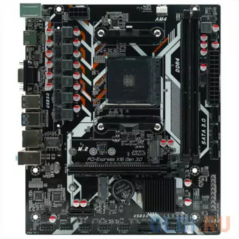 Материнская плата AFOX AMD A320 AM4 [A320D4-MA5-V2] mATX, 2xDDR4, 1хPCI-E x16 gen 3.0/1хPCI-E x1, 4xSATAIII/1хM.2 PCI-E x4 3.0/1x miniPCI-E, 1xD-Sub/1