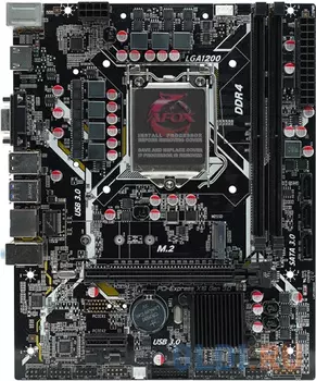 Материнская плата AFOX INTEL H510 S1200 [H510D4-MA6-V2] mATX, 2xDDR4, 1хPCI-E x16 gen 4.0/2хPCI-E x1, 3xSATAIII/1хM.2 PCI-E x4 3.0, 1xD-Sub/1xHDMI, Re