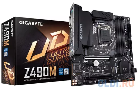 Материнская плата GigaByte Z490M Socket 1200 Z490 4xDDR4 2xPCI-E 16x 3xPCI-E 1x 6 mATX Retail