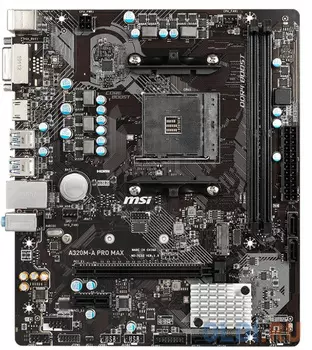 Материнская плата MSI A320M-A PRO MAX Socket AM4 AMD A320 2xDDR4 1xPCI-E 16x 1xPCI-E 1x 4 mATX Retail