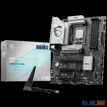 Материнская плата MSI B860 GAMING PLUS WIFI B860, LGA1851, 4*DDR5, 4*PCIEx16, 3*M.2, 1*TypeC, 2*USB3.2Gen2, 6*USB3.2Gen1, 8*USB2.0, 4*SATA3.0, 5G, Typ