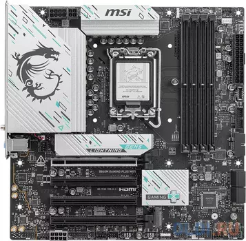 Материнская плата MSI B860M GAMING PLUS WIFI B860, LGA1851, 4*DDR5, 4*PCIEx16, 3*M.2, 1*TypeC, 1*USB3.2Gen2, 5*USB3.2Gen1, 6*USB2.0, 4*SATA3.0, 5G, Ty