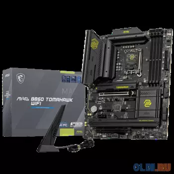 Материнская плата MSI MAG B860 TOMAHAWK WIFI B860, LGA1851, 4*DDR5, 2*PCIEx16, 1*PCIEx1, 3*M.2, 3*TypeC, 4*USB3.2Gen2, 2*USB3.2Gen1, 8*USB2.0, 4*SATA3