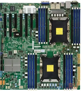 Материнская плата Supermicro MBD-X11DPH-I Dual LGA3647 &lt;C621&gt; 3xPCI-E DSub 2xGbLAN SATA RAID E-ATX 16DDR4