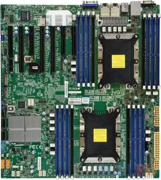 Материнская плата Supermicro MBD-X11DPH-I-O 2 x Socket 3647 C621 16xDDR4 3xPCI-E 16x 4xPCI-E 8x 10 EATX Retail